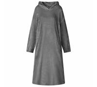 vidaXL Sweat à capuche couverture Gris foncé l Flanelle