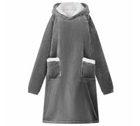 Vidaxl Sweat À Capuche Couverture Gris Foncé S Polaire Et Flanelle