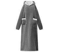 Vidaxl Sweat À Capuche Couverture Gris Foncé Xl Polaire Et Flanelle