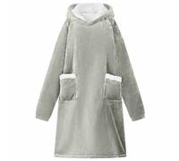 Vidaxl Sweat À Capuche Couverture Gris S Polaire Et Flanelle
