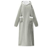 Vidaxl Sweat À Capuche Couverture Gris Xl Polaire Et Flanelle