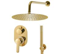 vidaXL Système de douche acier inoxydable 201 Golden