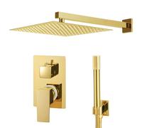 vidaXL Système de douche acier inoxydable 201 Golden
