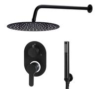 vidaXL Système de douche acier inoxydable 201 noir