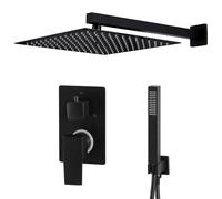 vidaXL Système de douche acier inoxydable 201 noir
