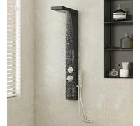 vidaXL Système de Douche - Aluminium Noir