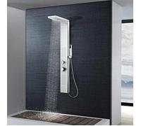 vidaXL Système de panneaux de douche Acier inoxydable Carré