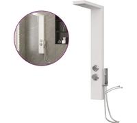 vidaXL Système de panneau de douche en aluminium mitigeur thermostatique douchette incluse Blanc