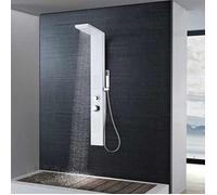 vidaXL Système de panneau de douche en aluminium blanc mat