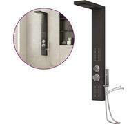 vidaXL Système de panneau de douche – Aluminium noir
