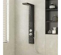 vidaXL Système de panneau de douche aluminium noir