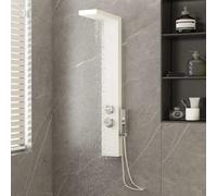 vidaXL Système de panneau de douche aluminium blanc