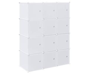vidaXL Système d'étagères avec 12 cubes et barres de suspension PP