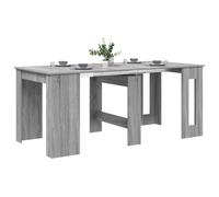 vidaXL Table à dîner 180 x 85 x 75 cm Bois d'ingénierie Sonoma Gris, Salle à Manger Moderne, Table rectangulaire Extensible, Surface Pratique, pièce maîtresse résistante à l'eau