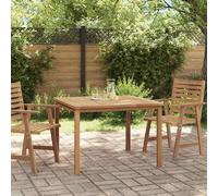 vidaXL Table à dîner de jardin - 110x110x77 cm - Bois de teck