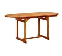vidaXL Table de jardin extensible 120–170×80×75 cm en bois massif d'acacia