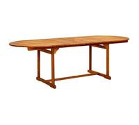 vidaXL Table de jardin (160-240)x100x75 cm en bois massif d'acacia