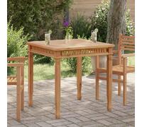 vidaXL Table à dîner de jardin - 80x80x80 cm - Bois de teck
