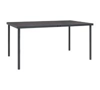 vidaXL Table à dîner d'extérieur Anthracite 150x90 cm