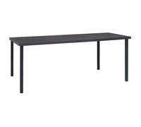 vidaXL Table de salle à manger d'extérieur Anthracite 190x90x74 cm Acier