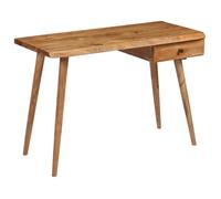 vidaXL Table à écrire en bois d'acacia massif 110 x 50 x 76 cm
