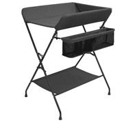 vidaXL Table à langer anthracite fer
