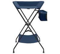 vidaXL Table à langer bleu marine fer