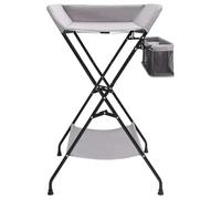 vidaXL Table à langer gris clair fer