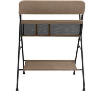 vidaXL Table à langer Taupe Fer