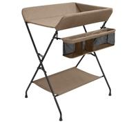 vidaXL Table à langer Taupe Fer