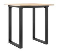 Table à manger cadre en vidaXL O 60x60x75 cm bois de pin massif fonte marron G