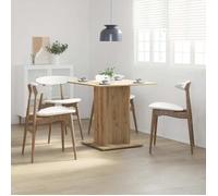 vidaXL Table à manger chêne artisanal 80×80×75 cm bois d'ingénierie Marron