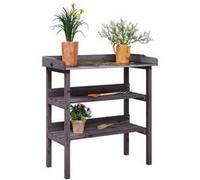 vidaXL Table à plantes avec étagères Gris 78x38x82,5 cm Sapin massif