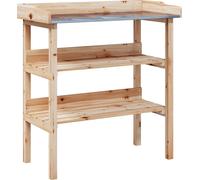 vidaXL Table à plantes avec étagères 78x38x82,5 cm bois massif sapin