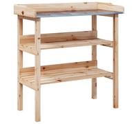 vidaXL Table à plantes avec étagères 78x38x82,5cm bois de sapin solide