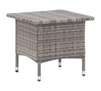 vidaXL Table à thé en résine tressée grise