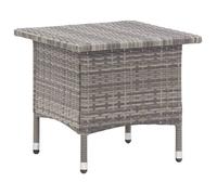 vidaXL Table d'appoint Gris 50x50x47 cm Poly rotin