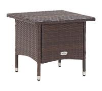 vidaXL Table d'appoint brune 50x50x47 cm Poly rotin