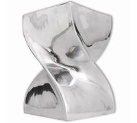 Vidaxl Table Auxiliaire / Tabouret Forme Torsadée Aluminium Argenté Gris