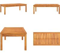 vidaXL Table basse 100x50x33 cm Bois massif Acacia - Table de jardin - Tables de jardin - Tables basses de jardin