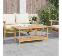 vidaXL Table basse 110x55x45 cm bambou, table d'appoint, bout de canapé, table d'accent, table de salon, table centrale, 366474