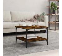 vidaXL Table basse 832830 chêne fumé 55x55x40 cm bois d'ingénierie