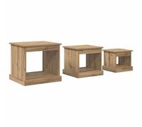 Vidaxl Table Basse 3 Pcs Chêne Artisanal Bois D'ingénierie