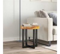 vidaXL Table basse 40x45 cm Bois de teck massif et polyrésine281652 Brun G