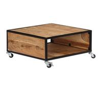 vidaXL Table basse 70x70x32 cm Bois solide d'acacia Marron