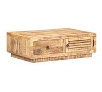 vidaXL Table basse 90x60x29 cm Bois de manguier brut Brun G