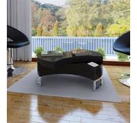vidaXL Table basse à forme réglable Haute brillance Noir Noir G