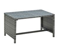 vidaXL Table basse anthracite 70x40x38 cm - Résine tressée