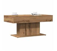 vidaXL Table Basse Artisanale en chêne Massif 96 x 50 x 45 cm