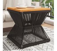 vidaXL Table basse avec base en fil de fer noir bois d'acacia massif, table latérale, table de salon, table d'accent, bout 365636
